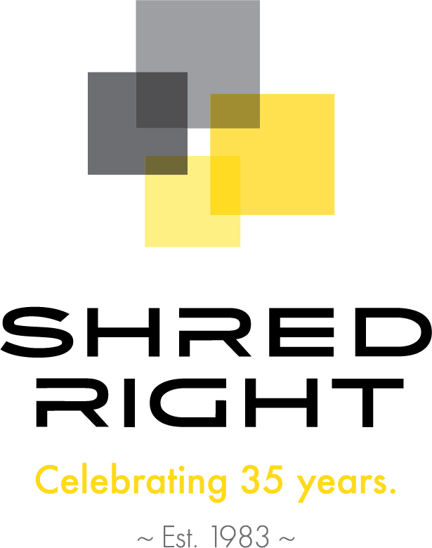 Shred Right logo 35th anniversary